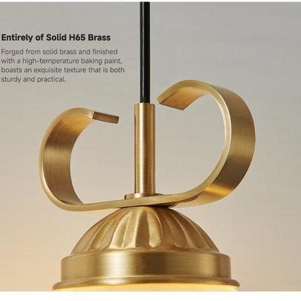 Kimphoria Modern Minimalist Flower Brass Pendant