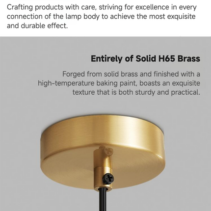Kimphoria Modern Minimalist Flower Brass Pendant