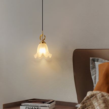 Kimphoria Modern Minimalist Flower Brass Pendant