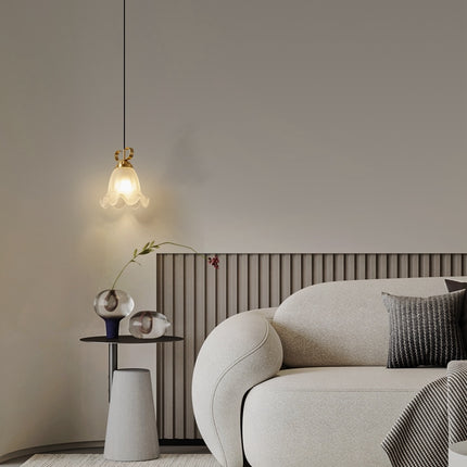Kimphoria Modern Minimalist Flower Brass Pendant