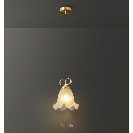 Kimphoria Modern Minimalist Flower Brass Pendant