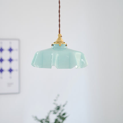 Kimphoria Traditional Adjustable Height Colorful Brass Pendant