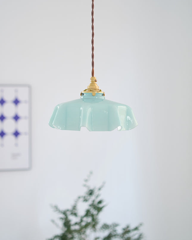 Kimphoria Traditional Adjustable Height Colorful Brass Pendant