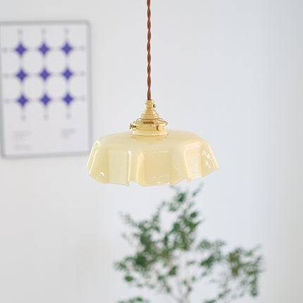 Kimphoria Traditional Adjustable Height Colorful Brass Pendant