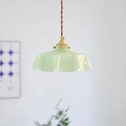 Kimphoria Traditional Adjustable Height Colorful Brass Pendant