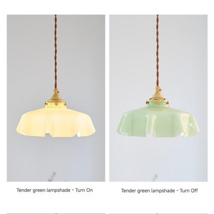 Kimphoria Traditional Adjustable Height Colorful Brass Pendant