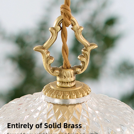 Kimphoria European Brass Glass Pendant
