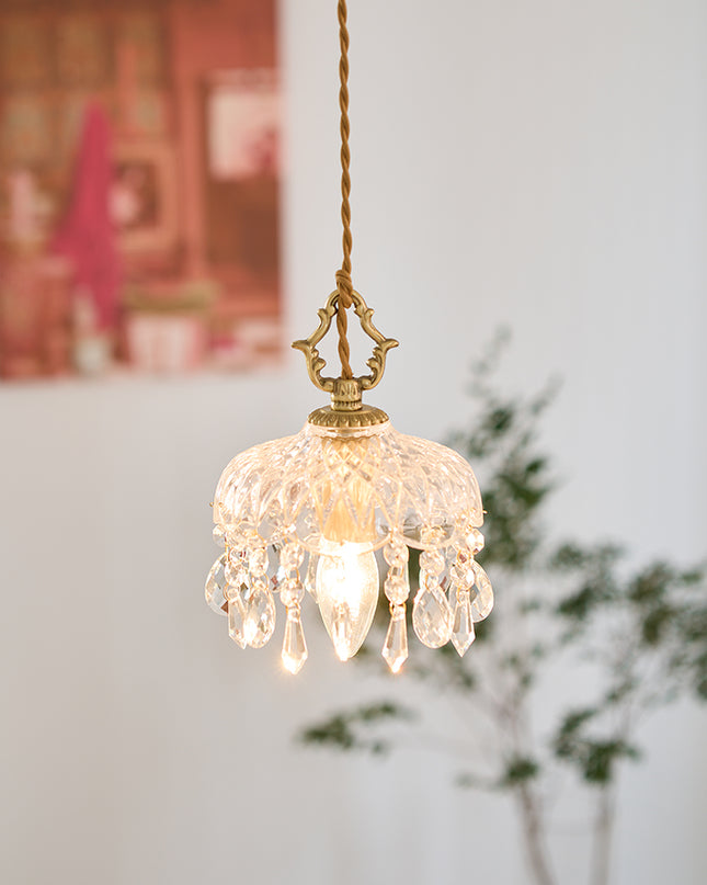 Kimphoria European Brass Glass Pendant