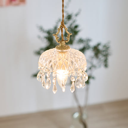 Kimphoria European Brass Glass Pendant