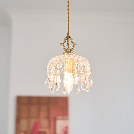 Kimphoria European Brass Glass Pendant