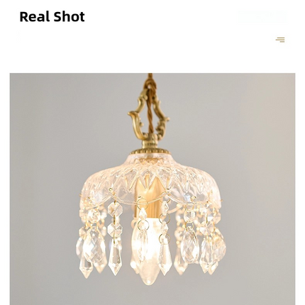 Kimphoria European Brass Glass Pendant