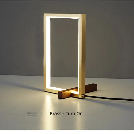 Kimphoria Modern Minimalist Brass / Black Table Lamp, 3 Lighting Color Dimmable