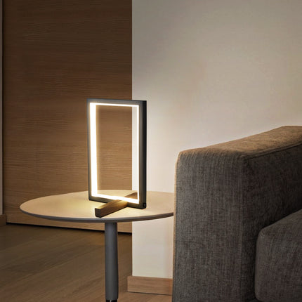Kimphoria Modern Minimalist Brass / Black Table Lamp, 3 Lighting Color Dimmable
