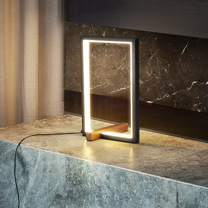 Kimphoria Modern Minimalist Brass / Black Table Lamp, 3 Lighting Color Dimmable