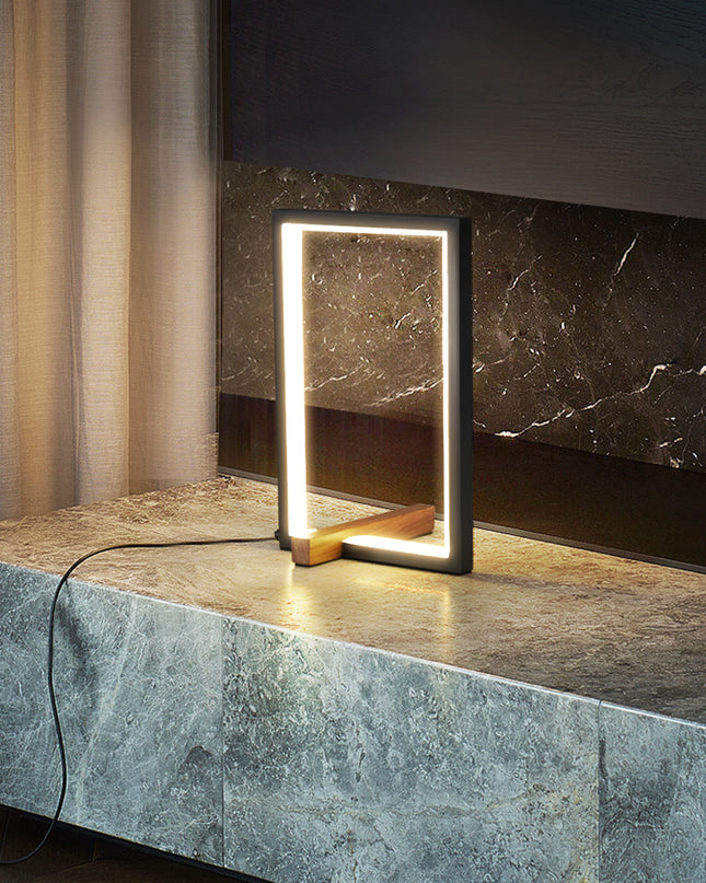 Kimphoria Modern Minimalist Brass / Black Table Lamp, 3 Lighting Color Dimmable