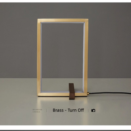 Kimphoria Modern Minimalist Brass / Black Table Lamp, 3 Lighting Color Dimmable