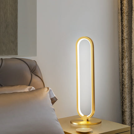 Kimphoria Modern Minimalist Brass / Black Table Lamp, 3 Lighting Color Dimmable