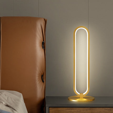 Kimphoria Modern Minimalist Brass / Black Table Lamp, 3 Lighting Color Dimmable