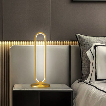Kimphoria Modern Minimalist Brass / Black Table Lamp, 3 Lighting Color Dimmable