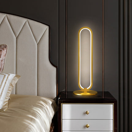 Kimphoria Modern Minimalist Brass / Black Table Lamp, 3 Lighting Color Dimmable