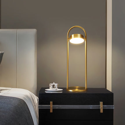 Kimphoria Modern Minimalist Brass Desk Lamp, 3 Lighting Color Dimmable