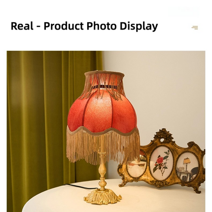 Kimphoria Chinese Classical Fabric Brass Table Lamp