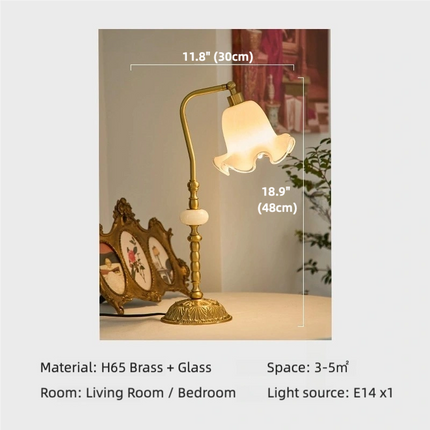 Kimphoria Chinese Classical Brass Table Lamp