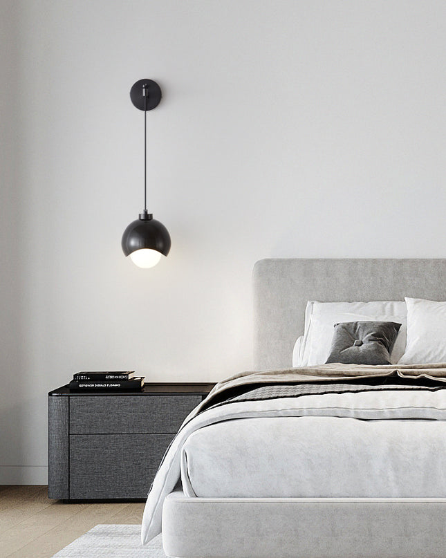 Kimphoria Brass & Blacken Brass Wall Lamp, 3 Color Dimmable, Adjustable Height