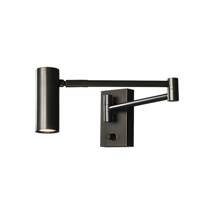 Kimphoria Modern Minimalist Dimmable Brass / Matte Black Swing Arm Wall Lamp