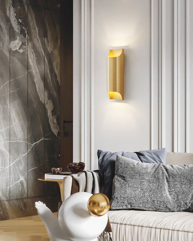 Kimphoria Modern Minimalist Brass / Blacken Brass Wall Sconce