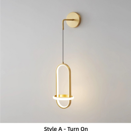 Kimphoria Modern Minimalist Dimmable Brass / Blacken Wall Sconce