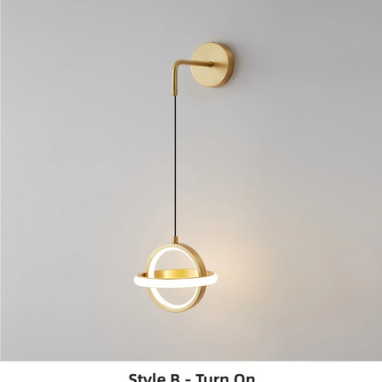 Kimphoria Modern Minimalist Dimmable Brass / Blacken Wall Sconce