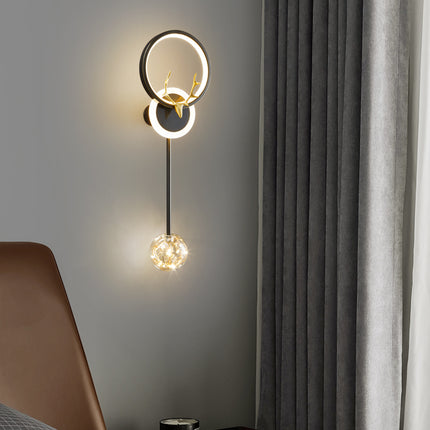 Kimphoria 2 or 3 Light Nordic Luxury Dimmable Brass / Blacken Wall Sconce