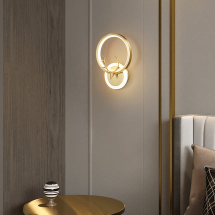 Kimphoria 2 or 3 Light Nordic Luxury Dimmable Brass / Blacken Wall Sconce