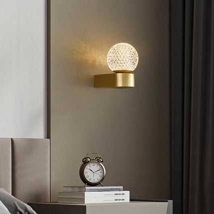 Kimphoria Modern Minimalist  Honeycomb Brass / Blacken Wall Sconce