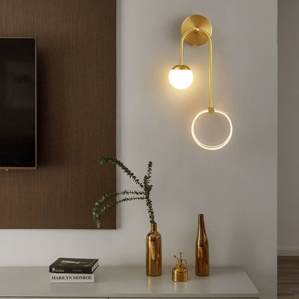 Kimphoria Modern Minimalist Dimmable Brass / Blacken Wall Sconce