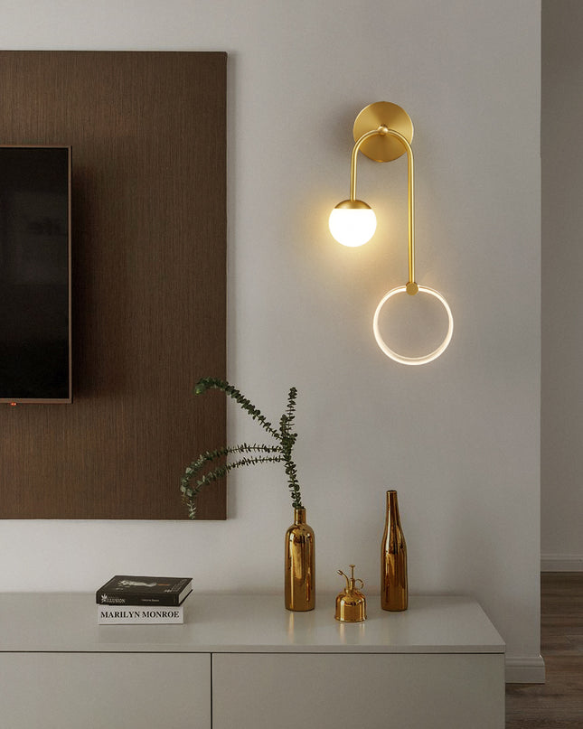 Kimphoria Modern Minimalist Dimmable Brass / Blacken Wall Sconce