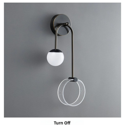 Kimphoria Modern Minimalist Dimmable Brass / Blacken Wall Sconce