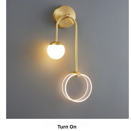 Kimphoria Modern Minimalist Dimmable Brass / Blacken Wall Sconce