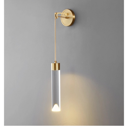 Kimphoria Modern Minimalist Dimmable Brass / Blacken Wall Sconce