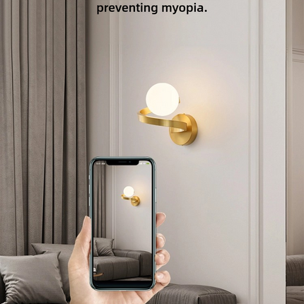 Kimphoria Modern Minimalist Brass Wall Sconce