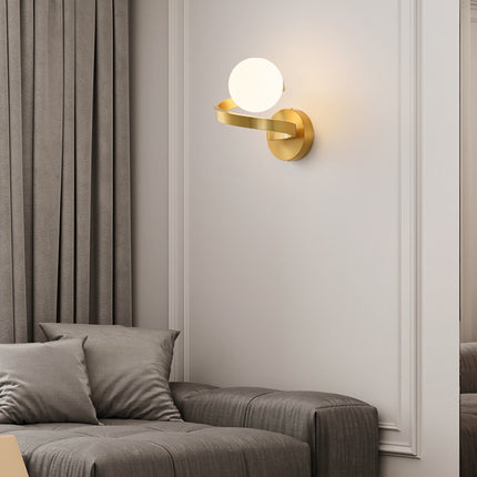Kimphoria Modern Minimalist Brass Wall Sconce