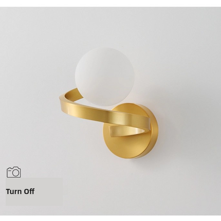 Kimphoria Modern Minimalist Brass Wall Sconce