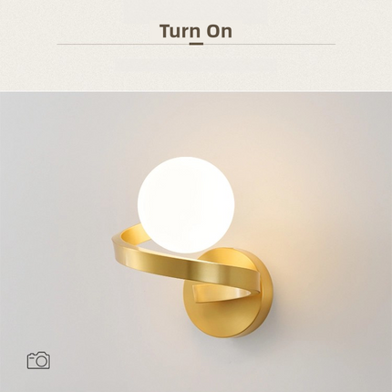 Kimphoria Modern Minimalist Brass Wall Sconce