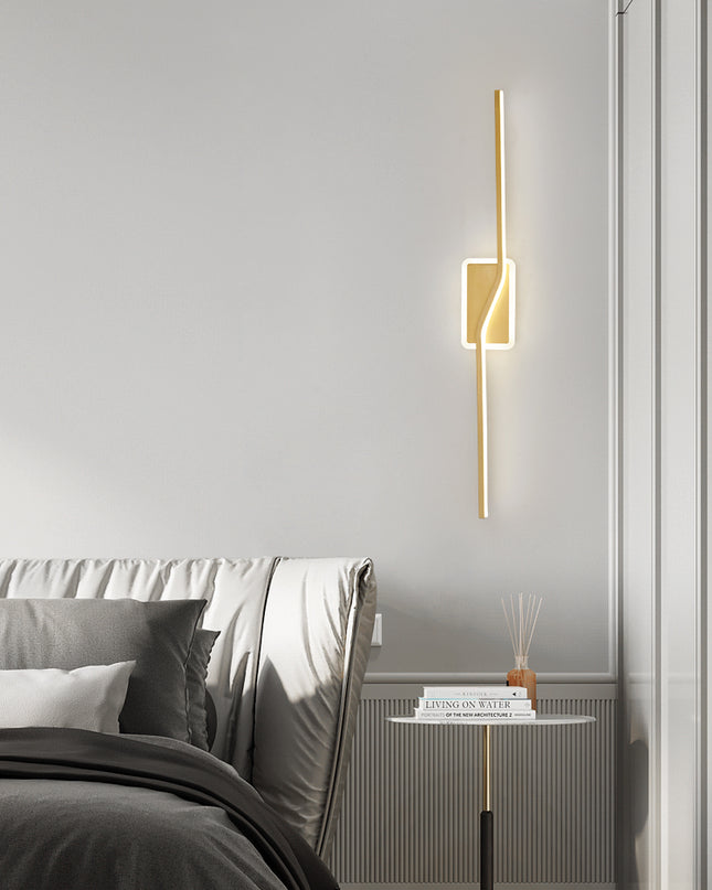 Kimphoria Modern Minimalist 2 Light Dimmable Brass / Blacken Gold Wall Sconce