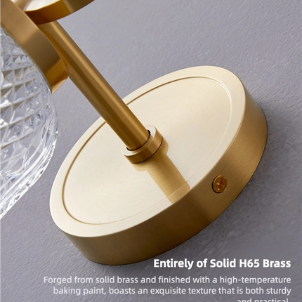Kimphoria Modern Minimalist  Honeycomb / Ellipse Brass Wall Sconce