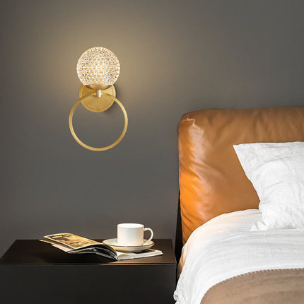 Kimphoria Modern Minimalist  Honeycomb / Ellipse Brass Wall Sconce