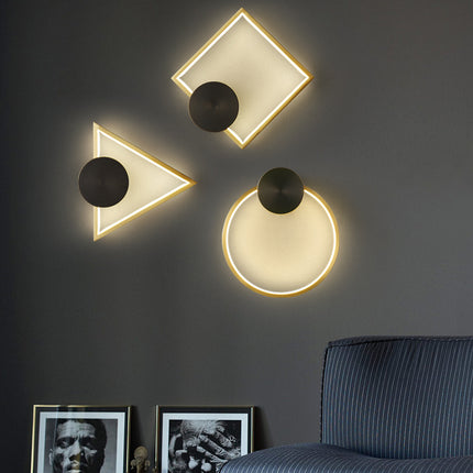 Kimphoria Modern Minimalist Rotatable Dimmable Brass / Blacken Gold Wall Sconce