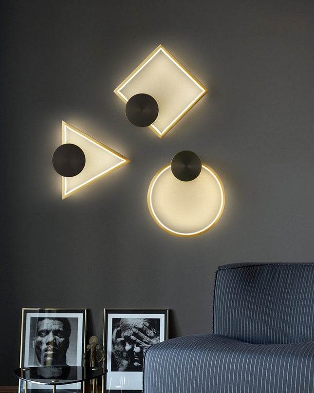 Kimphoria Modern Minimalist Rotatable Dimmable Brass / Blacken Gold Wall Sconce