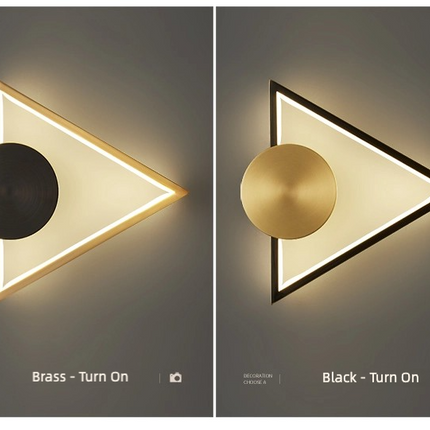 Kimphoria Modern Minimalist Rotatable Dimmable Brass / Blacken Gold Wall Sconce